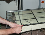 Cleaning split sealed double glazing